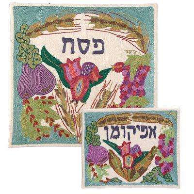 Hand Embroidered Matzah/ Afikomen Covers