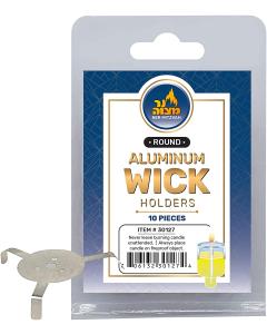Aluminum Wick Holders - Round Aluminums 10 Pack