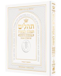 Full Size, Hebrew Only, Large Type Tehillim with English Introductions - Hasbani Family Edition (White)