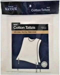 Cotton Tzitzis - Round Neck - Chabad - Adult - Keter