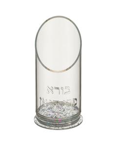 Perspex Wine Stand for Shabbat - Silver Sparkles