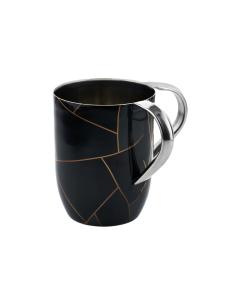 Washcup Black/Gold Abstract Decal