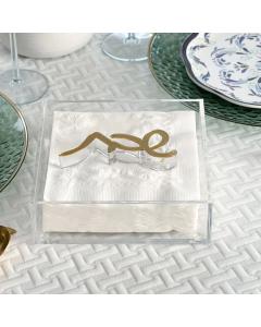 Napkin Holder with Shabbos Weight (Gold)