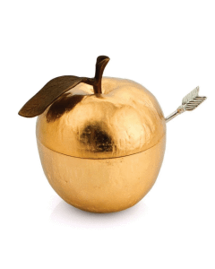 Apple Honey Pot with Spoon by Michael Aram Collection - Gold