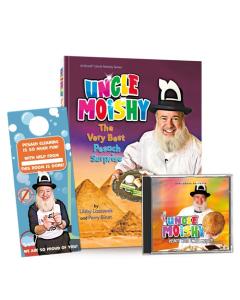 Uncle Moishy Pesach Book + CD + FREE Door Hangers! [CD + Story Book]