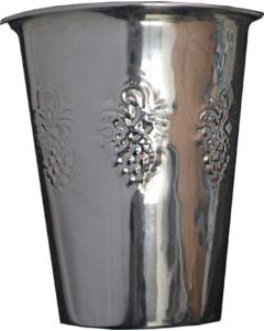Silver Plated Kiddush Cup - Grapes (5.1oz)