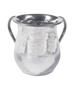 Steel Hammered Washing Cup- Silver - Yair Emanuel Collection
