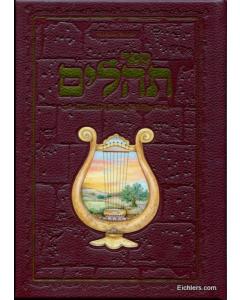 Illustrated Family Tehillim - Red - The Raksin Edition [Bonded Leather]