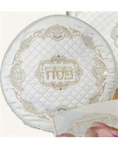 Satin Passover Cover with Embroidery ''4 Cups''