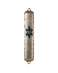 Star of David Stone Mezuzah - Silver - Quest Collection