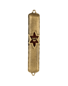 Star of David Stone Mezuzah - Gold - Quest Collection