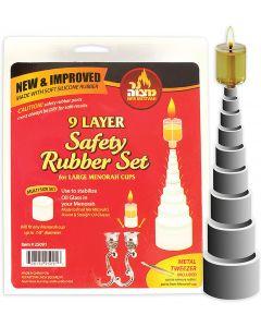 Safety Rubber Set - 9 Layer for Large Menorah Cups