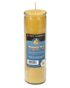 7 Day Pure Beeswax Memorial Candle in Glass