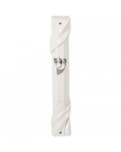 White Plastic Mezuzah 20 Cm With Plastic Stopper- Ornaments
