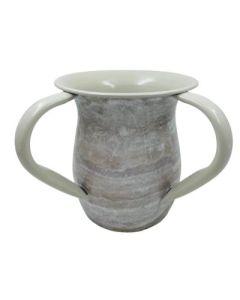Washing Cup Beige Marble