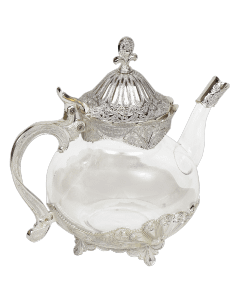 Silverplated & Glass Teapot