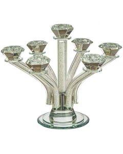 7 Branch Crystal Candlesticks with Crystal Stones