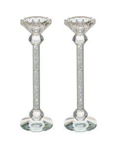 Crystal Candlesticks with Stones