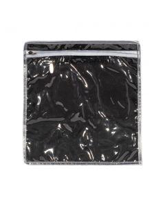 TEFILLIN BAG PLASTIC BLACK BACK 12 x 11 LARGE