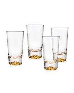 Sierra Gold Glass Kiddush cups - 4oz - Set of 4