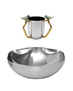 Stainless Steel Washcup & Bowl Set