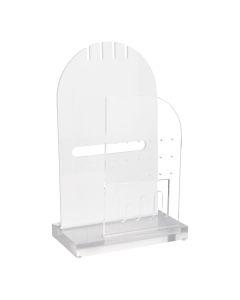 Lucite Jewelry Display Stand - Clear & White