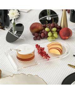 Lucite Honey Dish with Simanim Tray