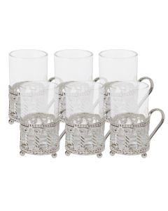 Set Of 6 Cups Royal Design With Handle