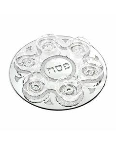 Crystal Seder Plate - 15" Stones Design