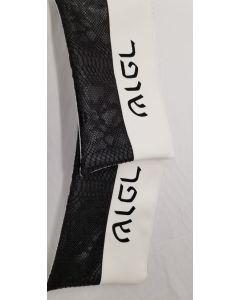 Shofar Bag (White-Crocodile Black Leather) 14" x 7"