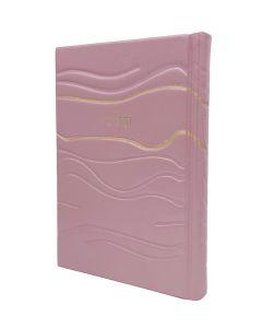 Leather Tehillim - Wave Design (Peach Pink)