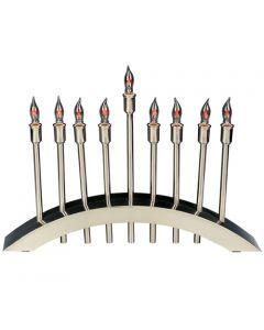 Brushed Nickel Plated Arch of Freedom Electric Menorah