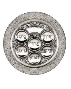 Seder Plate Filigree Silver Plated
