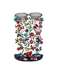 Laser Cut Hand Painted Candlesticks - Yair Emanuel Collection