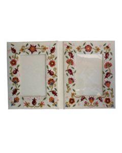 Embroidered Picture Frame (Double) - Pomegranates