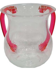 Clear Washing Cup - Red Handles