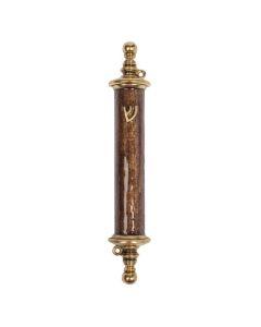 Simple Scroll Mezuzah (Brown) - Quest Collection