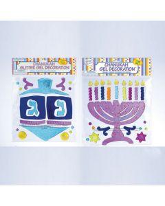 Chanukah Window Gel Decorations, Assorted Designs