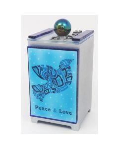 Peace & Love Tzedakah Box