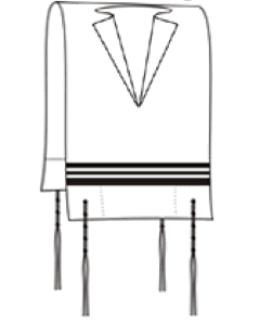 Size 18 - 18 inch Width by 22 inch Length Chasidish Cotton-Bli (Without Tzitzit Garment Only)-V-Neck -Chassidish Regular Knotting