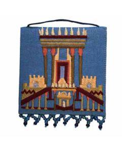 Embroidered Wall Decoration -Small - The Temple Blue