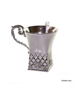 Nickle Plated Wash Cup - X Design