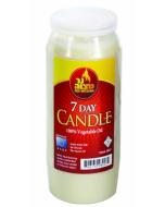 Vegetable Oil Wax 7 Day Candle Plastic Holder