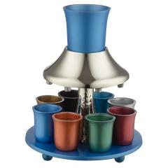 Aluminium Wine Divider w/ 8 Small Cups - Colorful