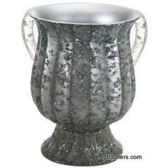 Acrylic Wash Cup - Silver ''Waves''