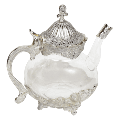Silverplated & Glass Teapot