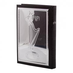 Tehillim - Large Silver Plated Leather 4x6