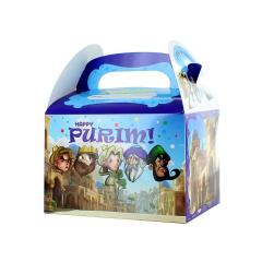 Purim Gift Box with Purim Character Faces