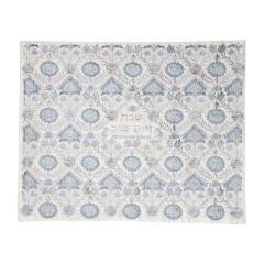 Emanuel Full Embroidered Challah Cover  Carpet (Silver)