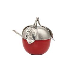 Red Apple Jam Jar with Spoon